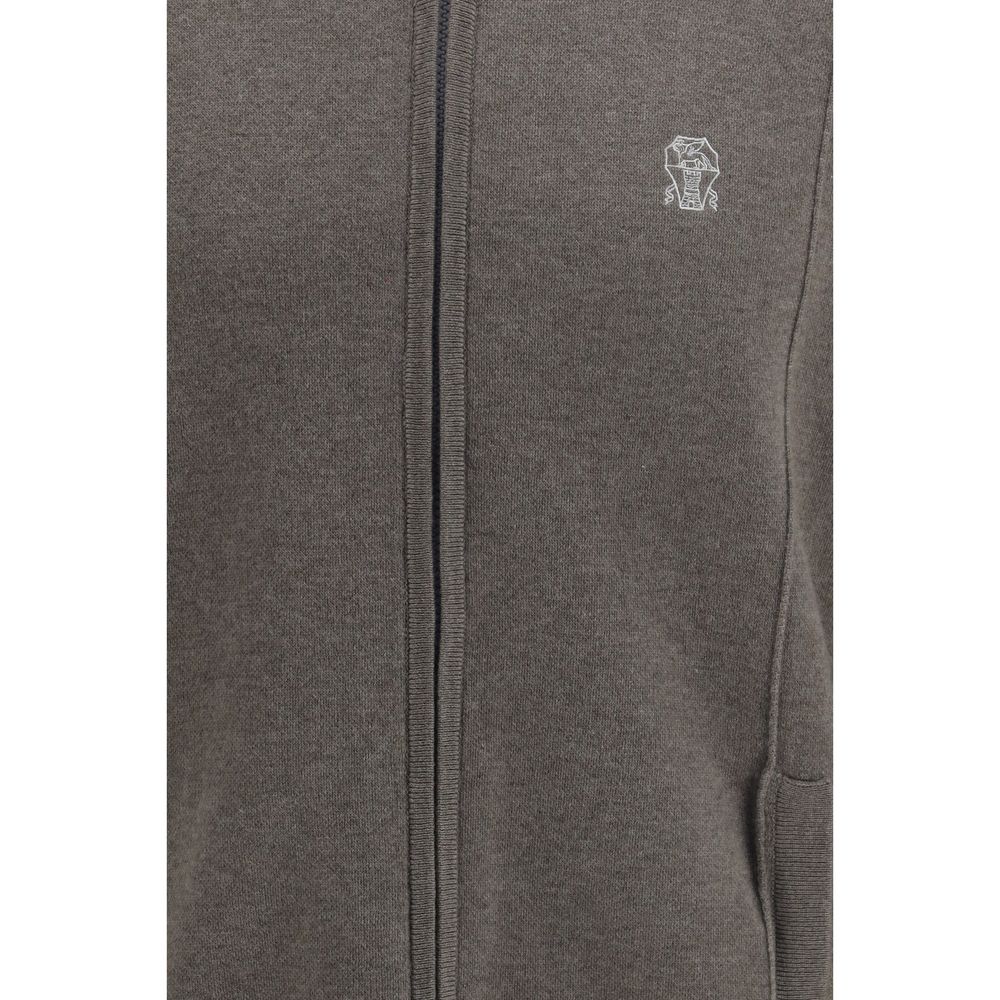 Brunello Cucinelli Bicolor Cashmere Hoodie
