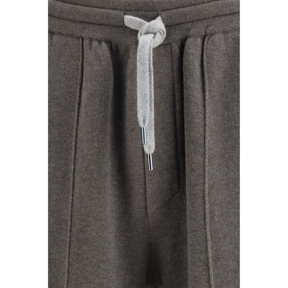 Brunello Cucinelli Bicolor Cashmere Athletic Pants