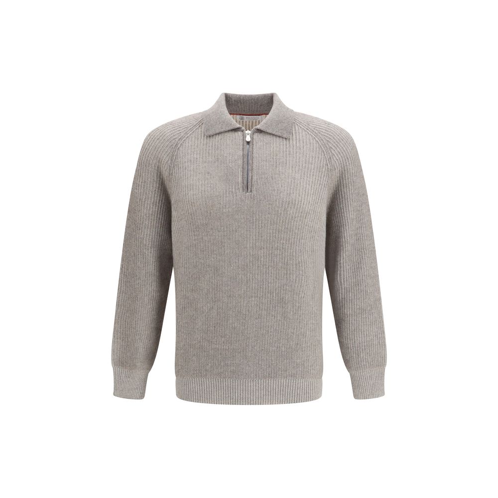 Brunello Cucinelli Gray Cashmere Sweater