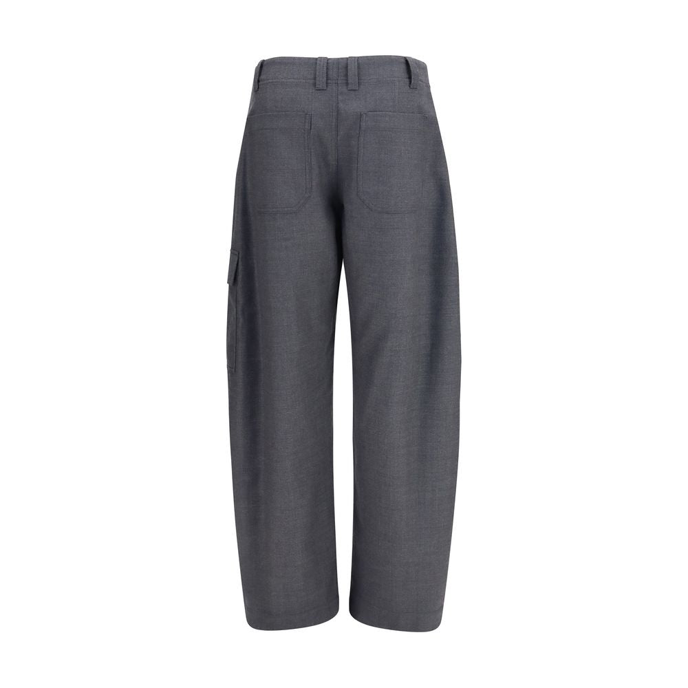 Brunello Cucinelli Gray Wool Oves Aries Cargo Pants