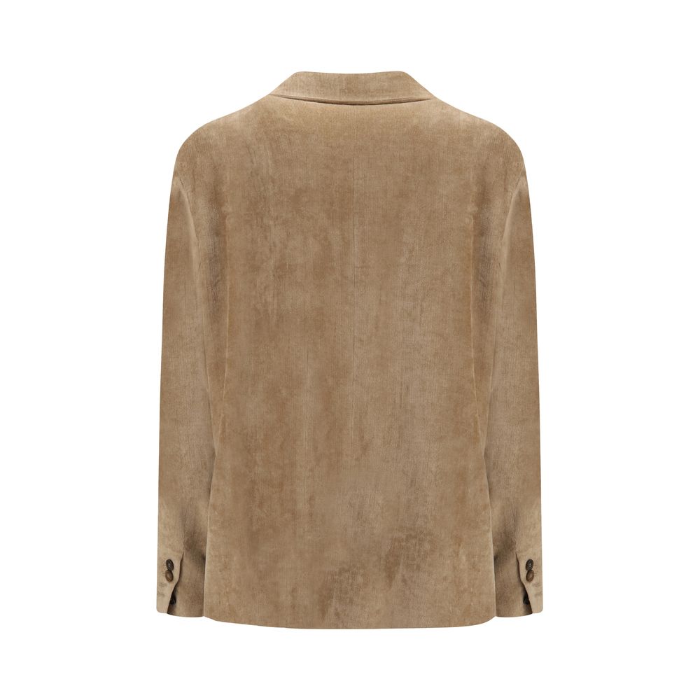 Brunello Cucinelli Beige Viscose Full-Length Jacket
