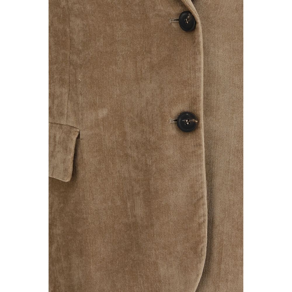 Brunello Cucinelli Beige Viscose Full-Length Jacket