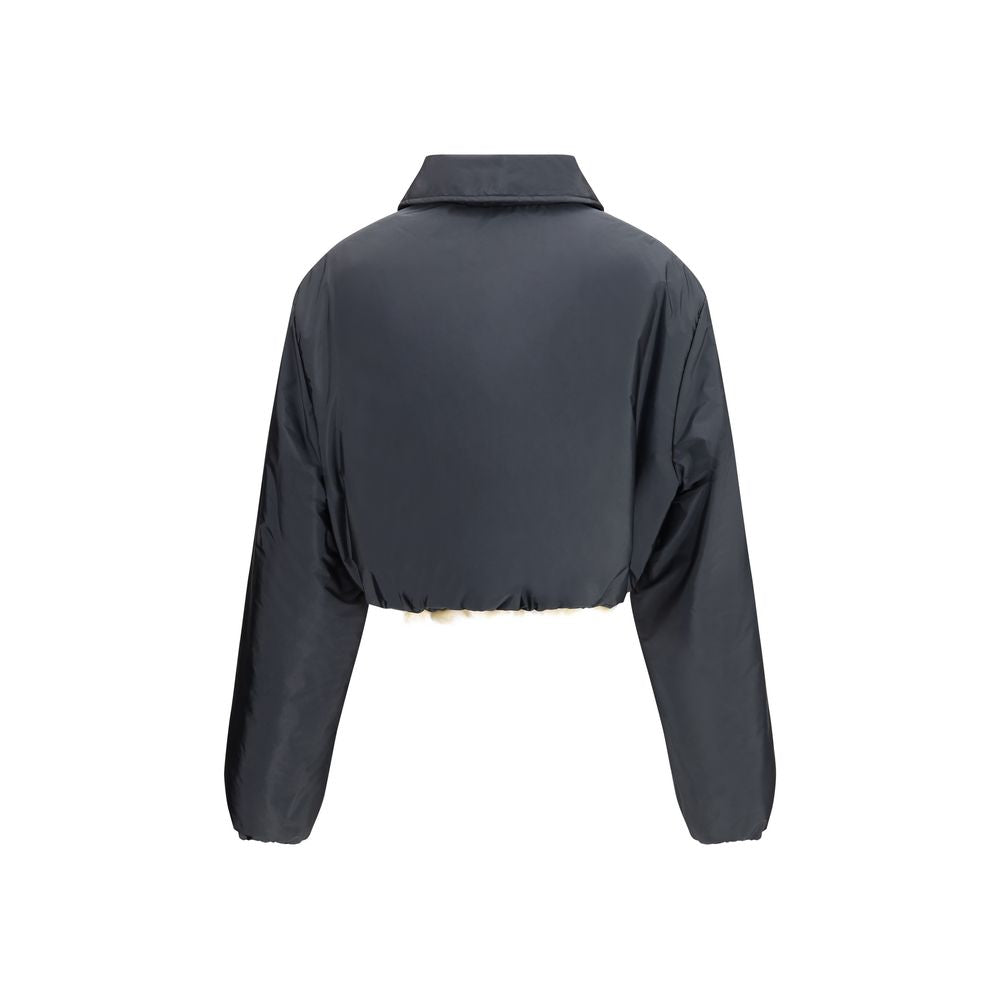 Miu Miu Gray Recycled Polyamide Shell Jacket