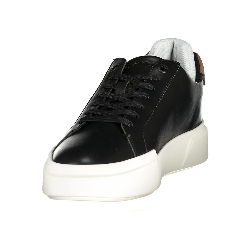 Calvin Klein Black Polyurethane Men's Sneaker