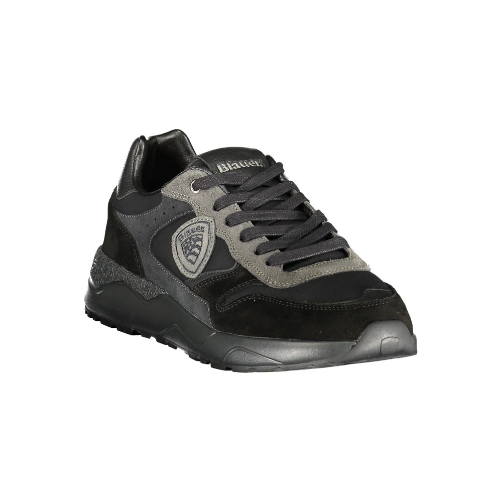Blauer Black Polyester Athletic Sneakers