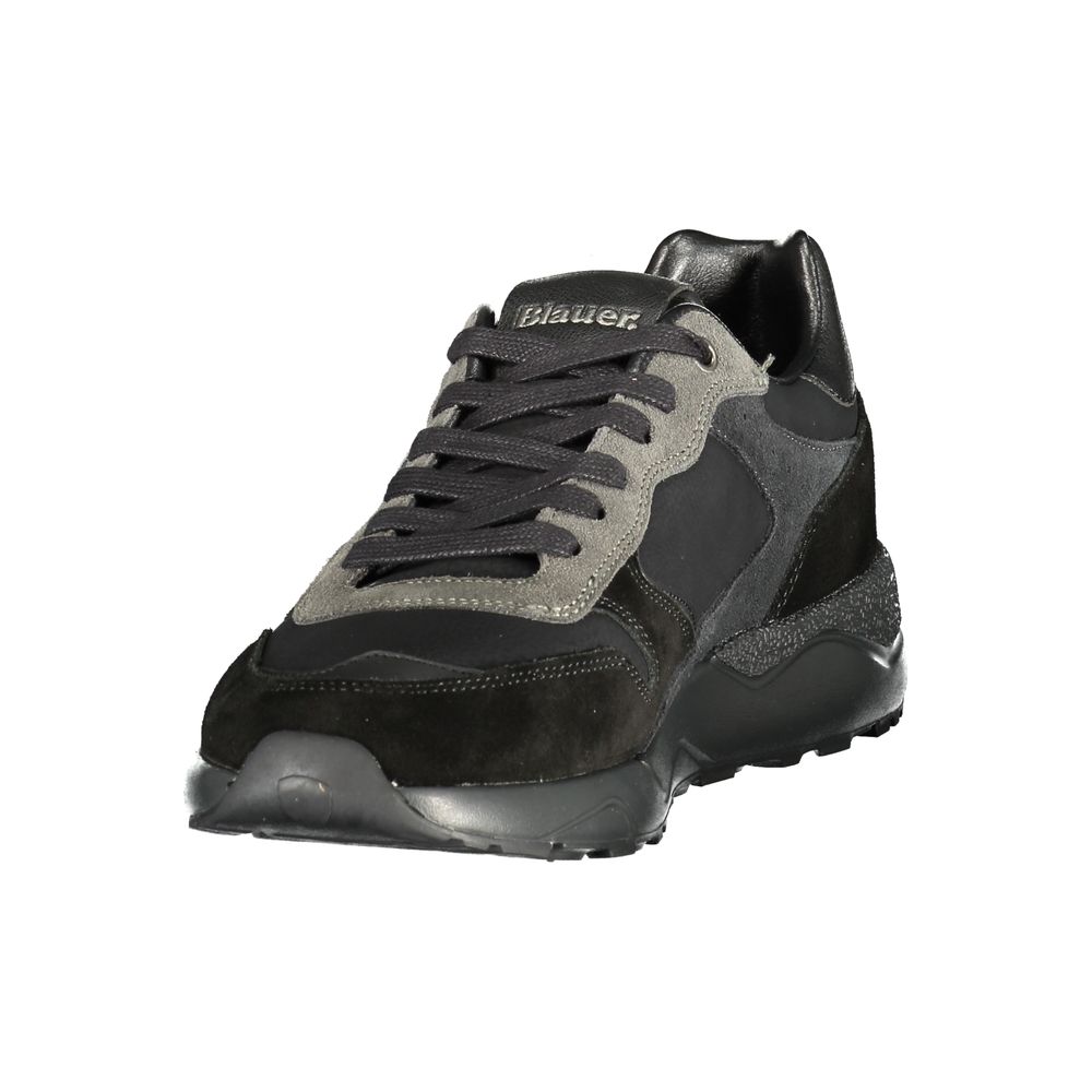 Blauer Black Polyester Athletic Sneakers