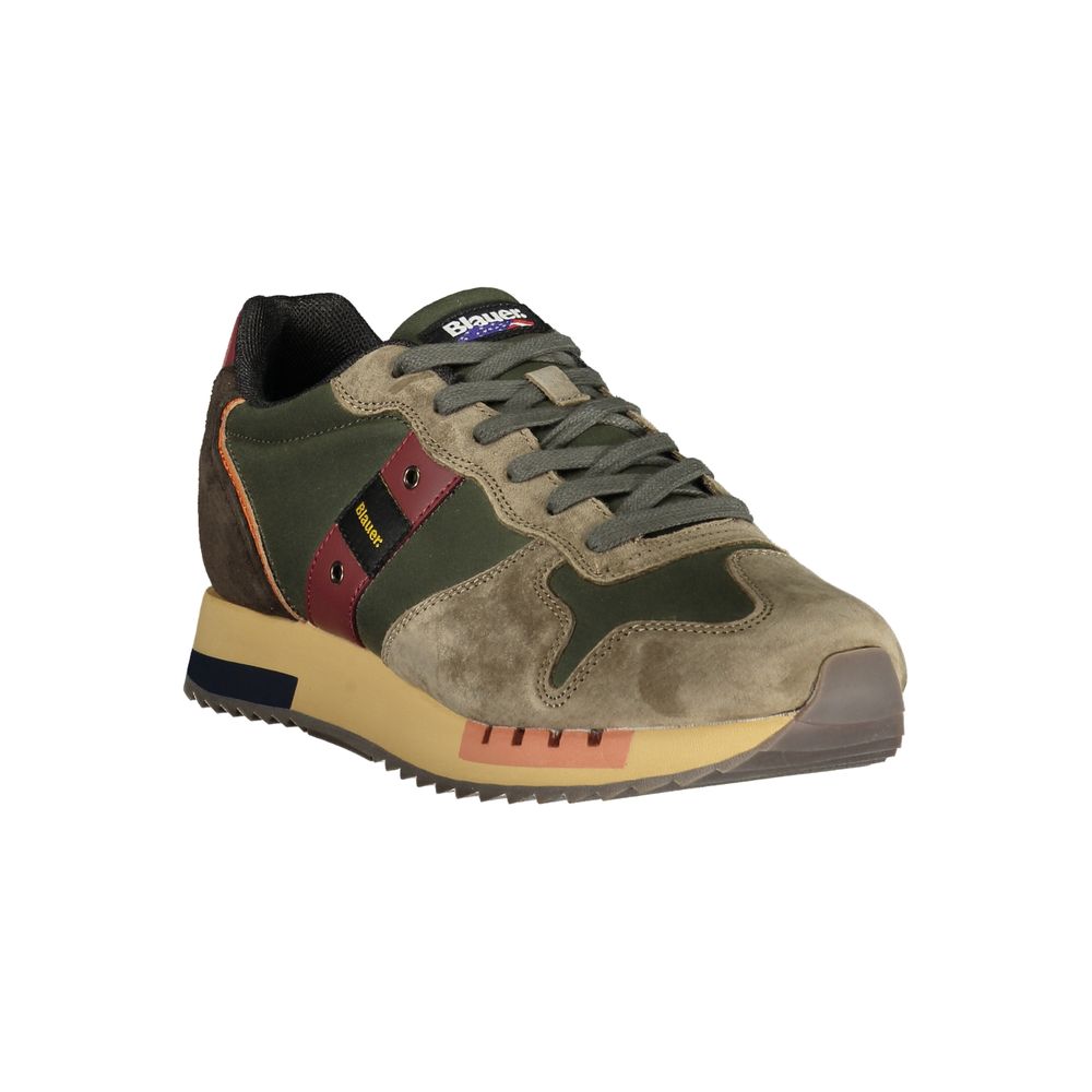 Blauer Green Polyester Athletic Sneakers