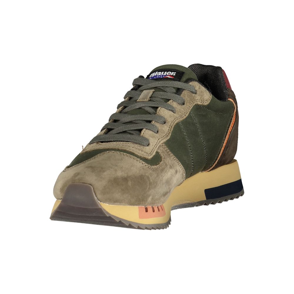 Blauer Green Polyester Athletic Sneakers