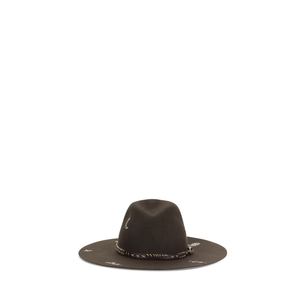 Golden Goose Brown Wool Oves Aries Fedora