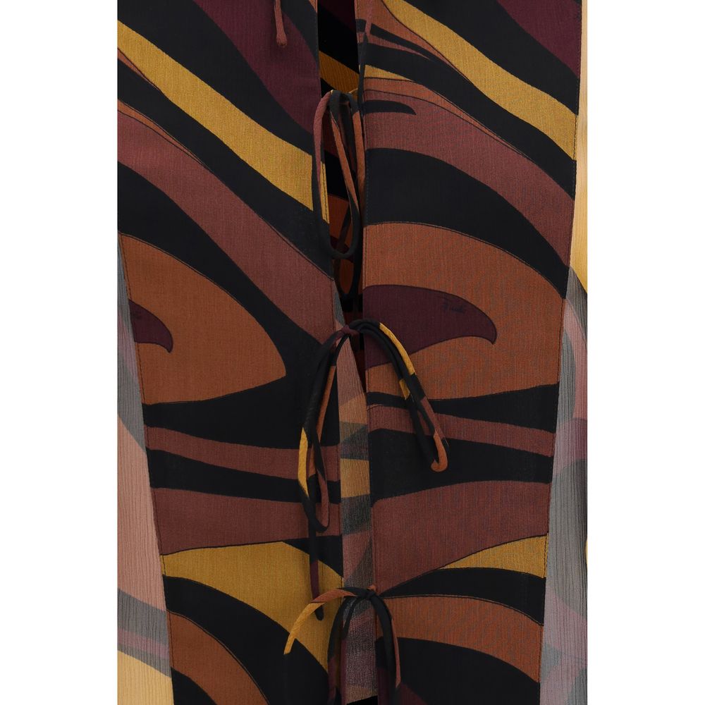 Emilio Pucci Multicolor Silk Pattern Shirt