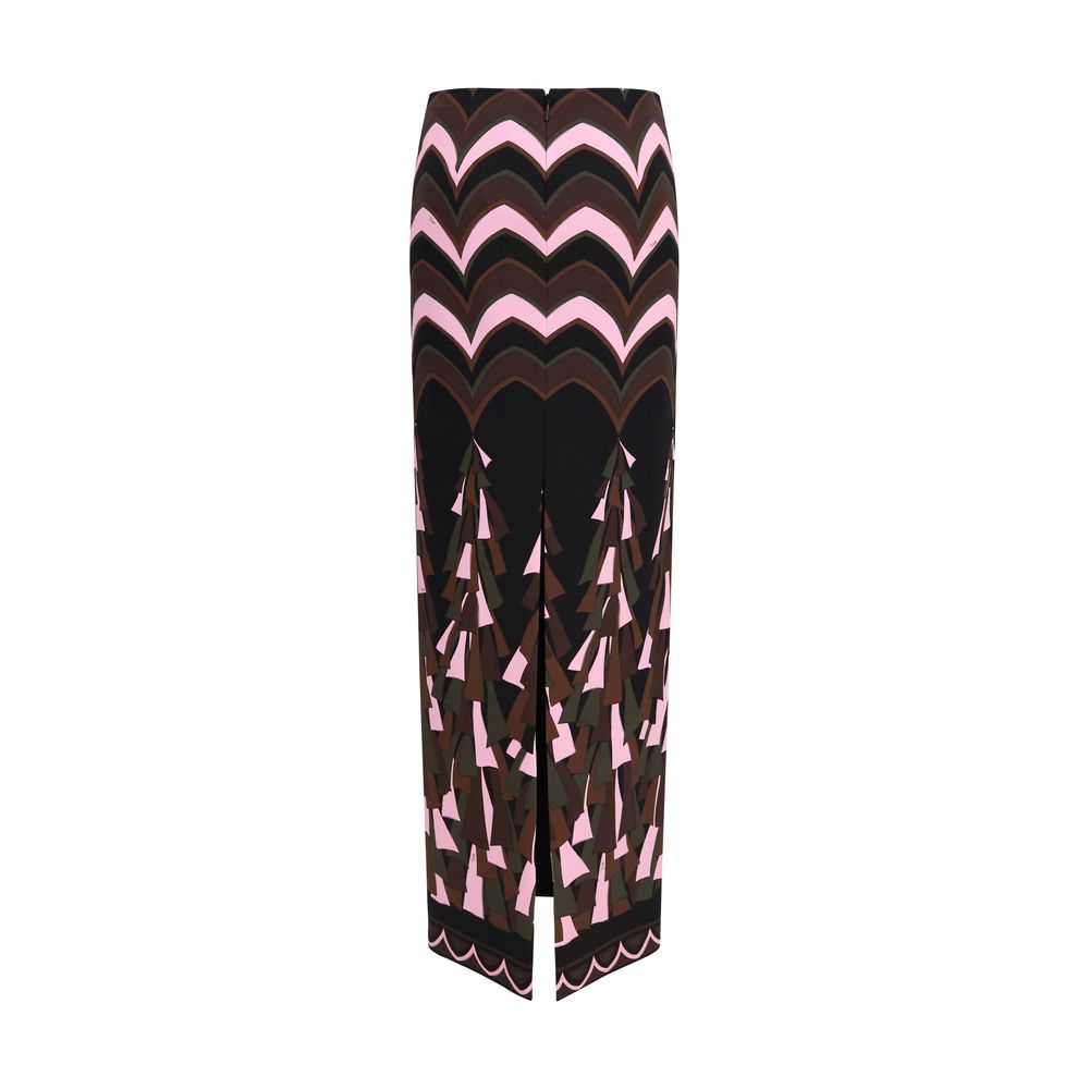 Emilio Pucci Multicolor Polyamide Long Skirt