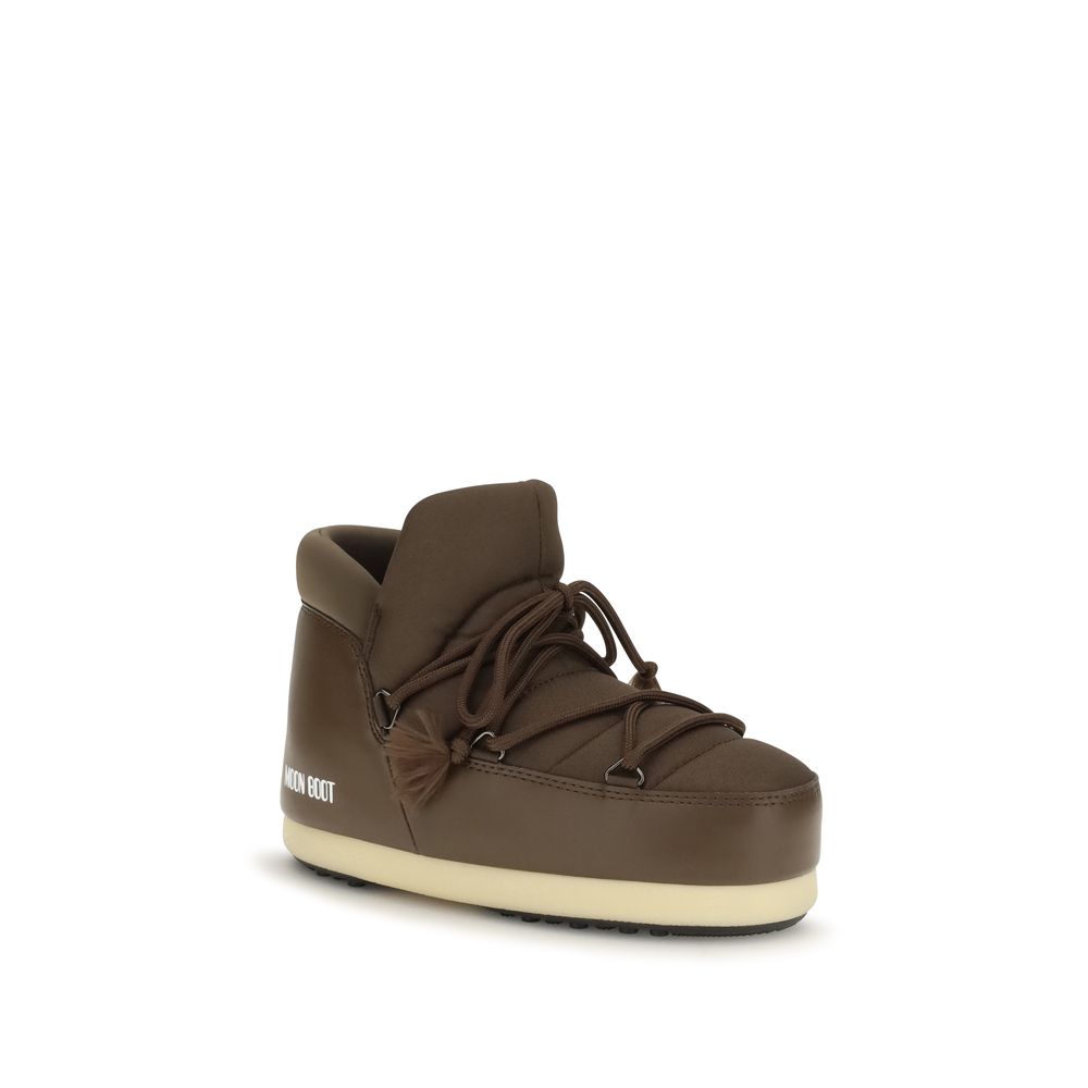 Moon Boot Brown Polyester Lace-Up Boots