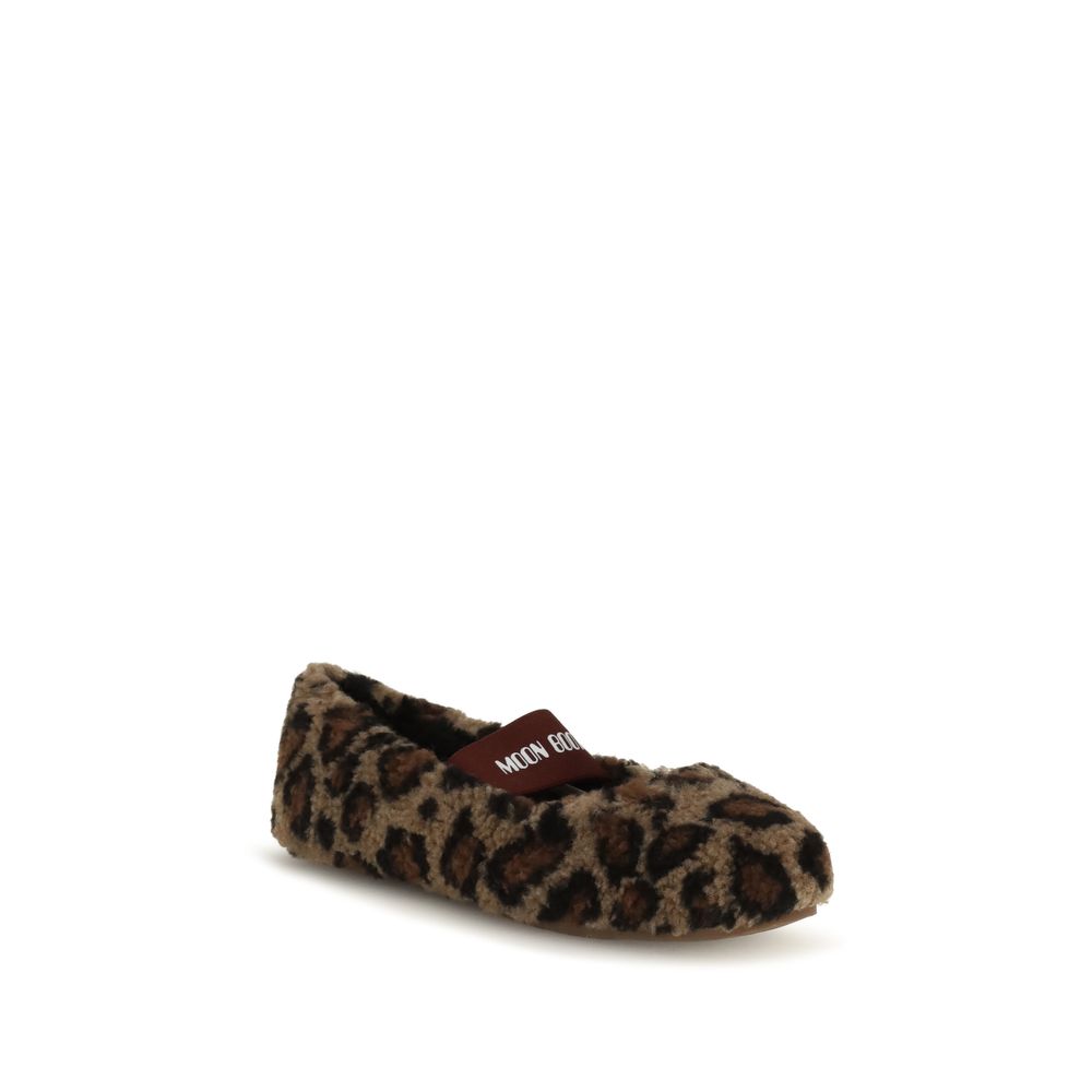 Moon Boot Brown Polyester Ballet Flats