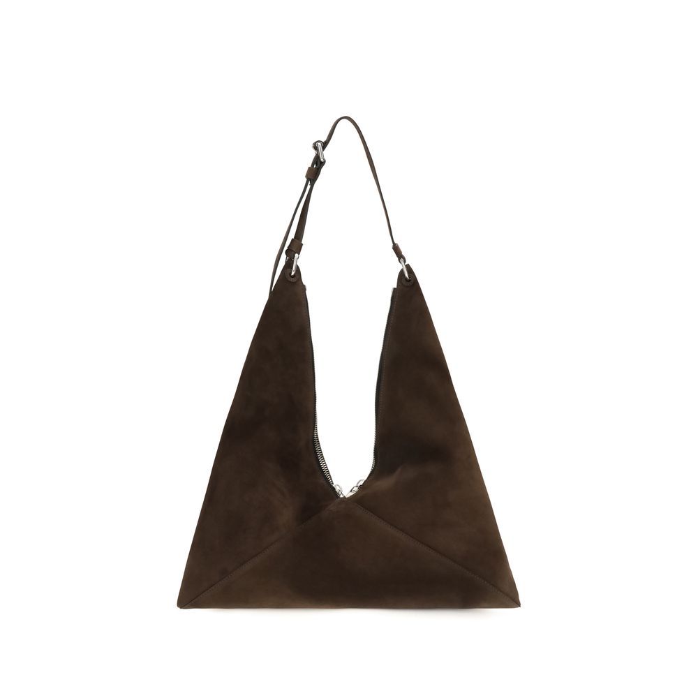 Moschino Brown Suede Leather Shoulder Bag