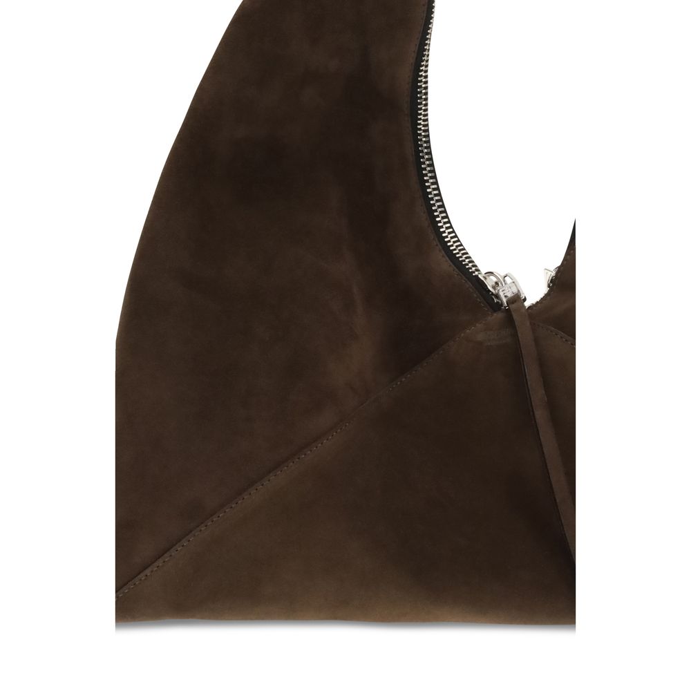 Moschino Brown Suede Leather Shoulder Bag