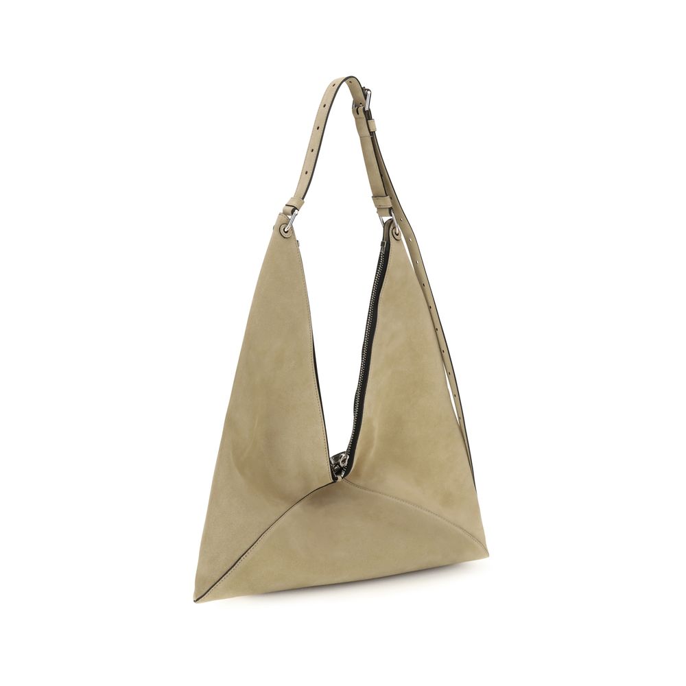 Moschino Beige Suede Leather Shoulder Bag