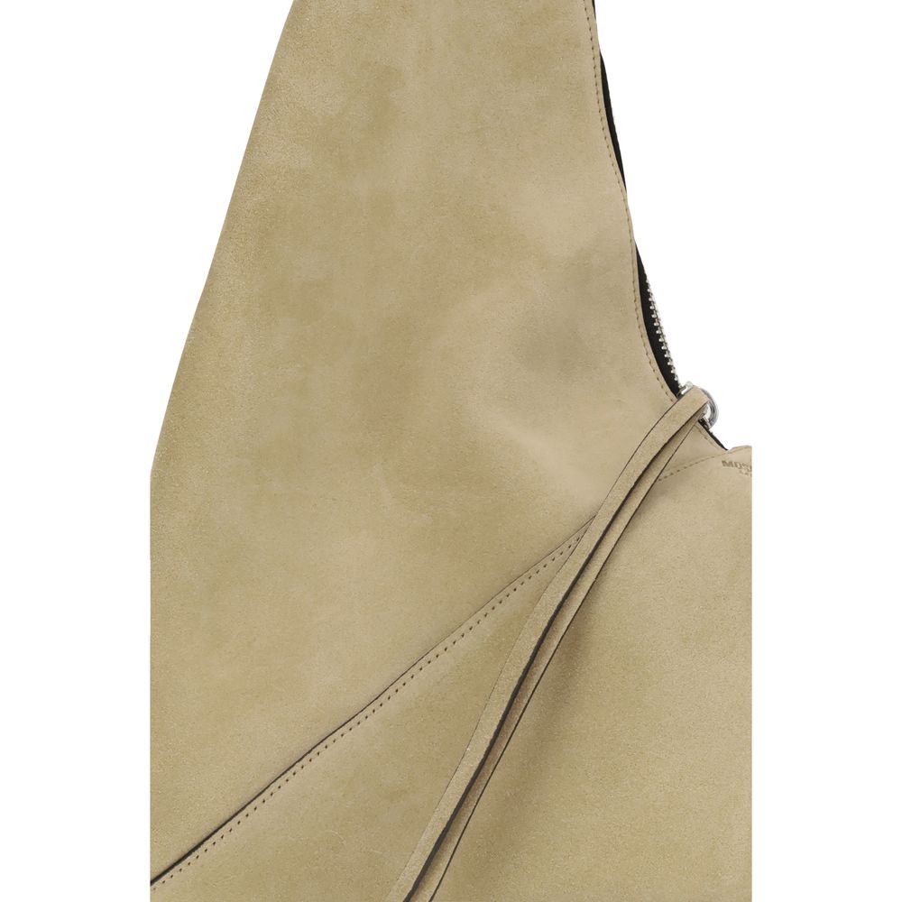 Moschino Beige Suede Leather Shoulder Bag