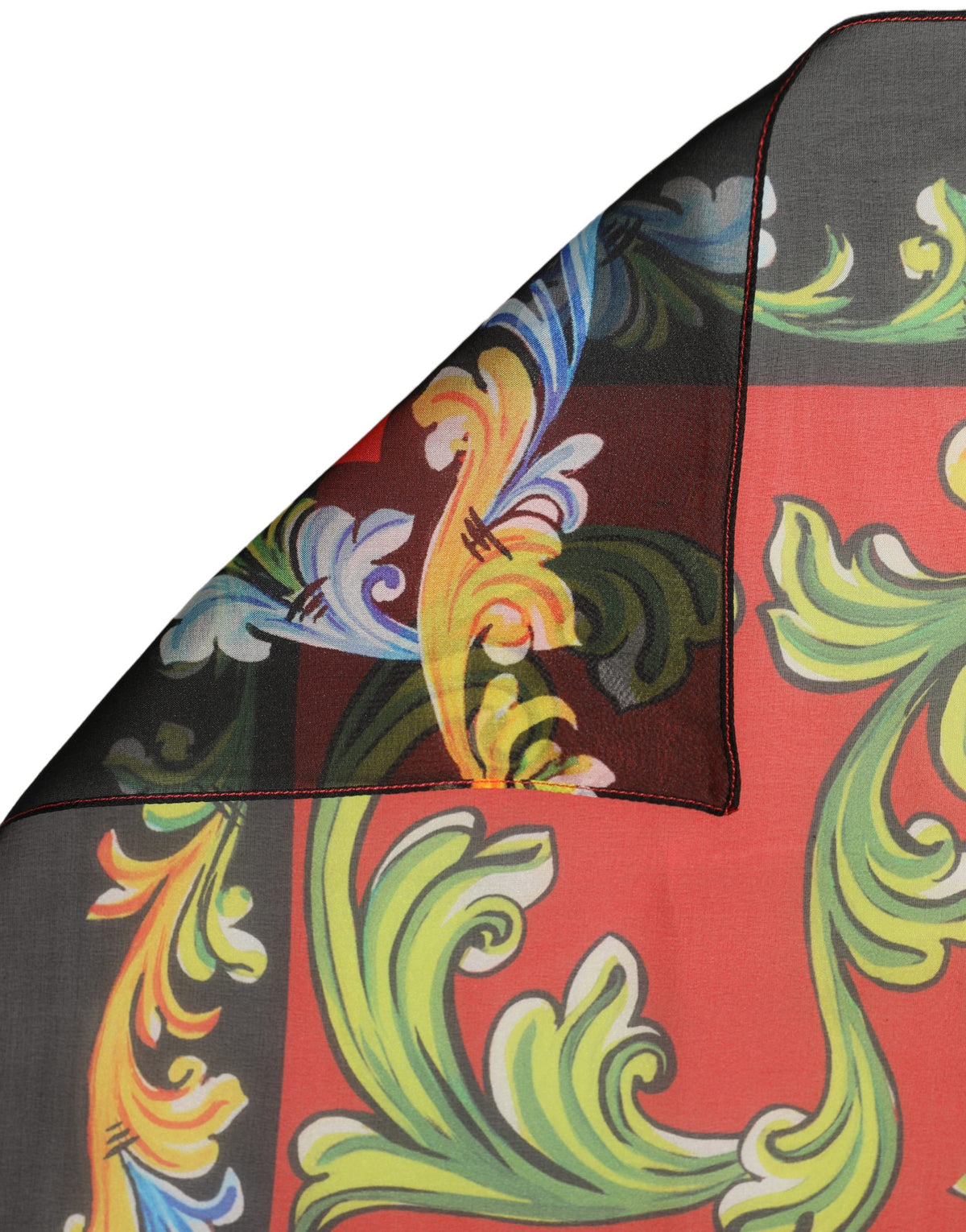 Dolce & Gabbana Multicolor Silk Printed Square Foulard Scarf