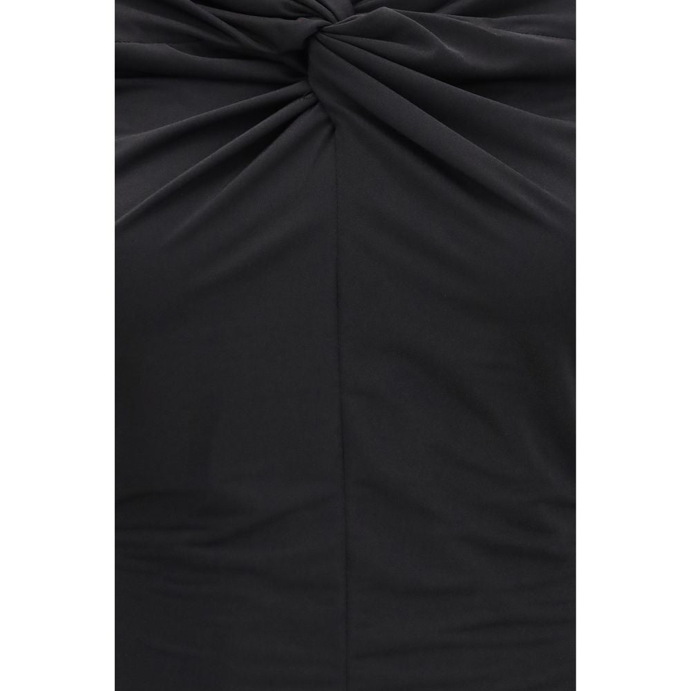Nissa Black Polyester Bodysuit