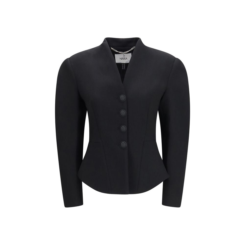 Nissa Black Polyester Jacket