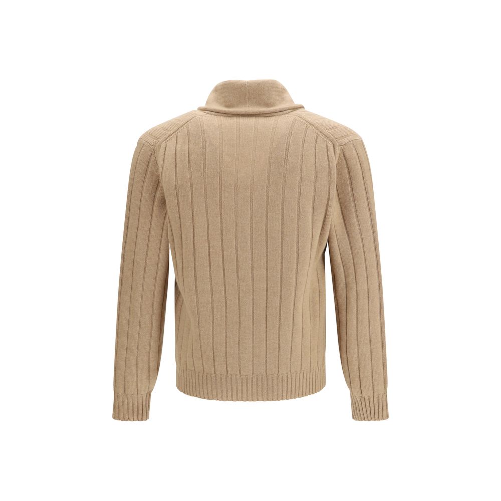 Brunello Cucinelli Beige Cashmere Cardigan