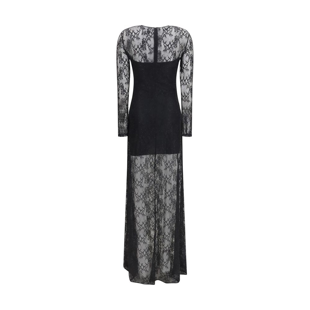 Nissa Black Polyester Cocktail Dress