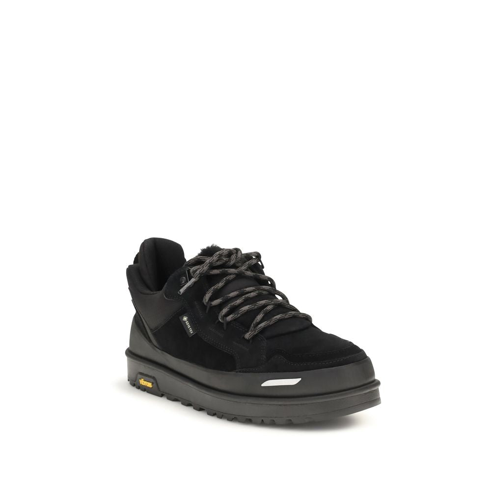 UGG Black Calf Leather Bos Taurus Athletic Sneakers