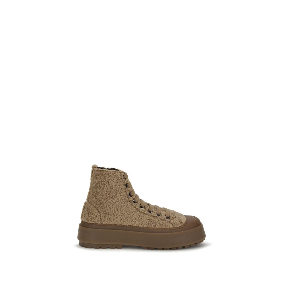 Casadei Brown Polyester Athletic Sneakers