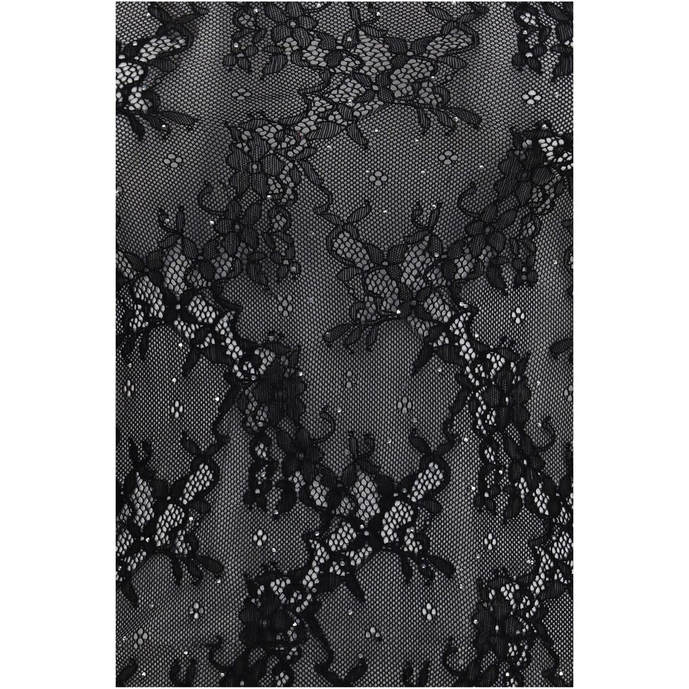 Nissa Black Nylon Bodysuit