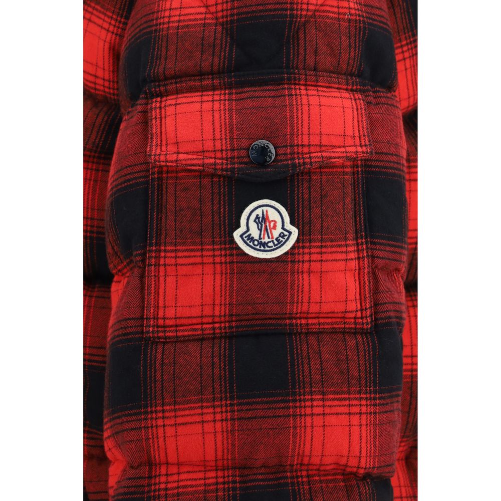 Moncler Red Cotton Full-Length Jacket