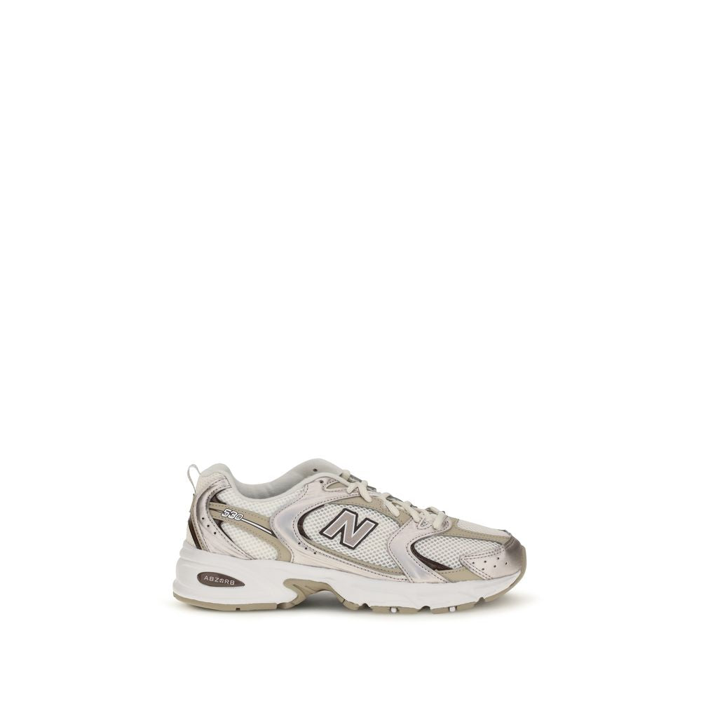New Balance Beige Fabric Athletic Sneakers