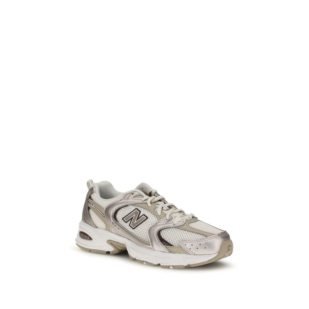New Balance Beige Fabric Athletic Sneakers