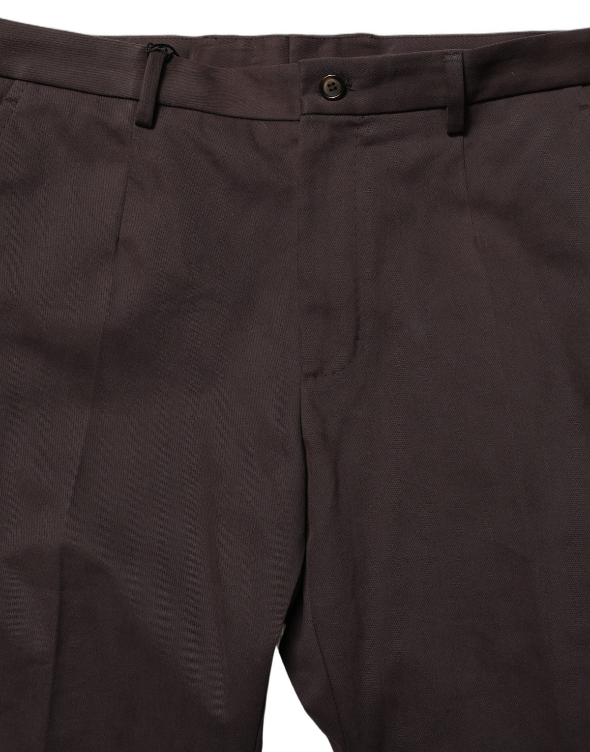 Dolce & Gabbana Brown Cotton Skinny Leg Dress Trouser Pants