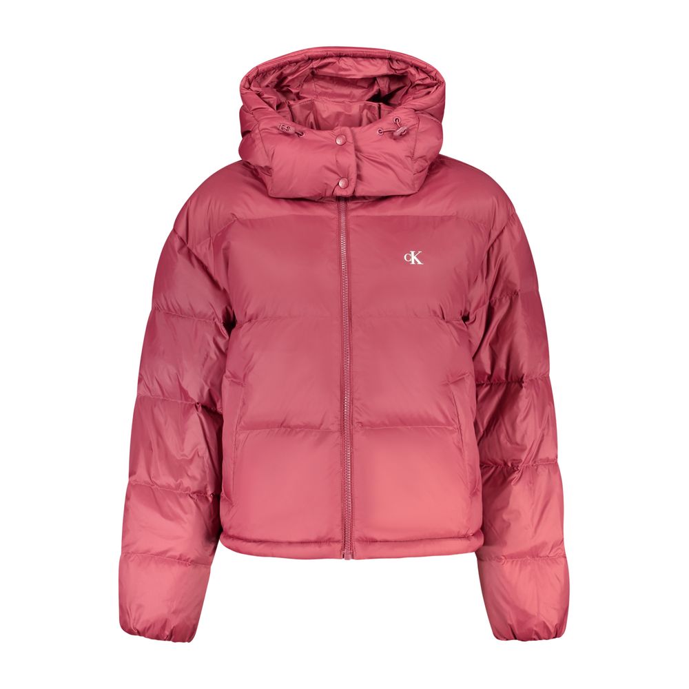 Calvin Klein Red Nylon Shell Jacket