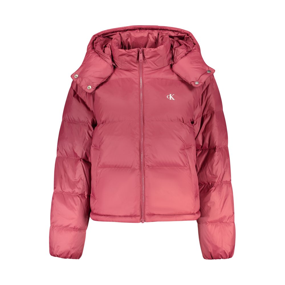 Calvin Klein Red Nylon Shell Jacket
