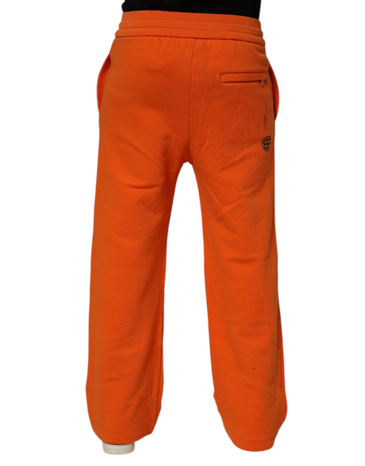 Dolce & Gabbana Orange Cotton DGVIB3 Men Trackpants Pants