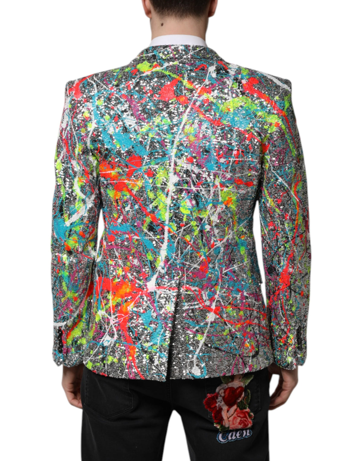 Dolce & Gabbana Multicolor SICILIA 2 Buttons Jacket Suit