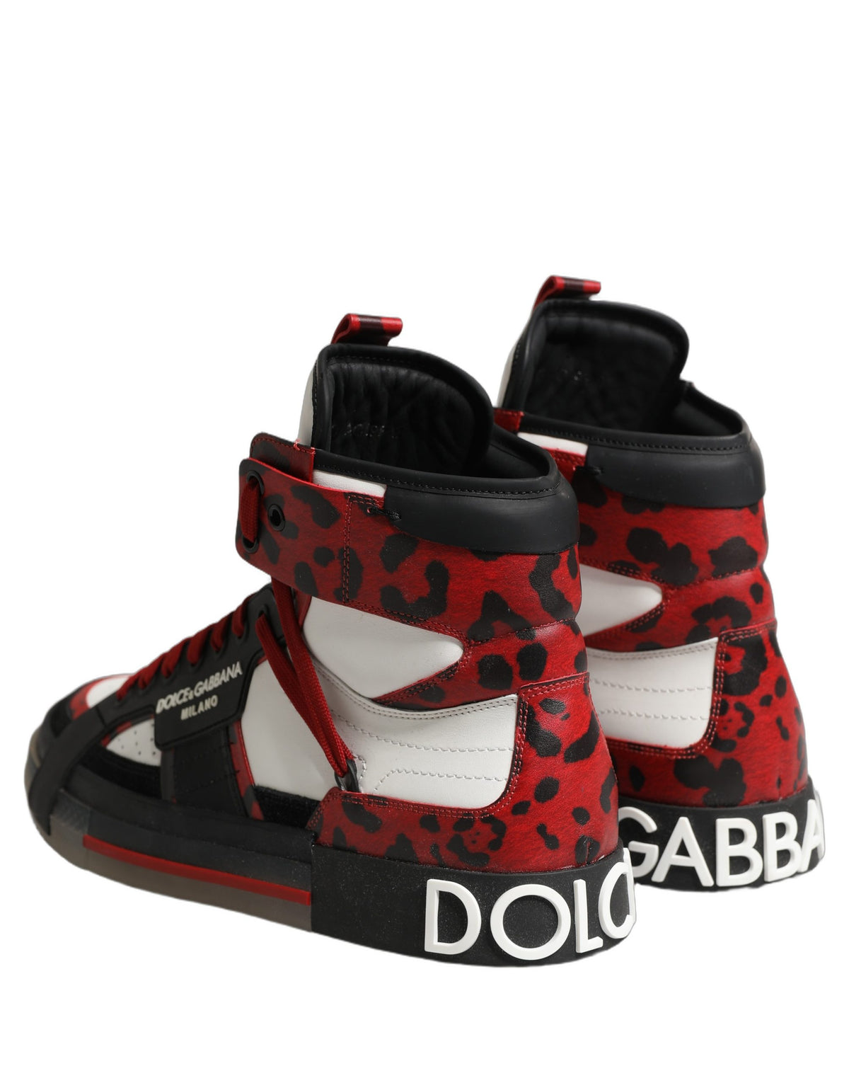 Dolce & Gabbana Multicolor Leather High Top Sneakers Shoes
