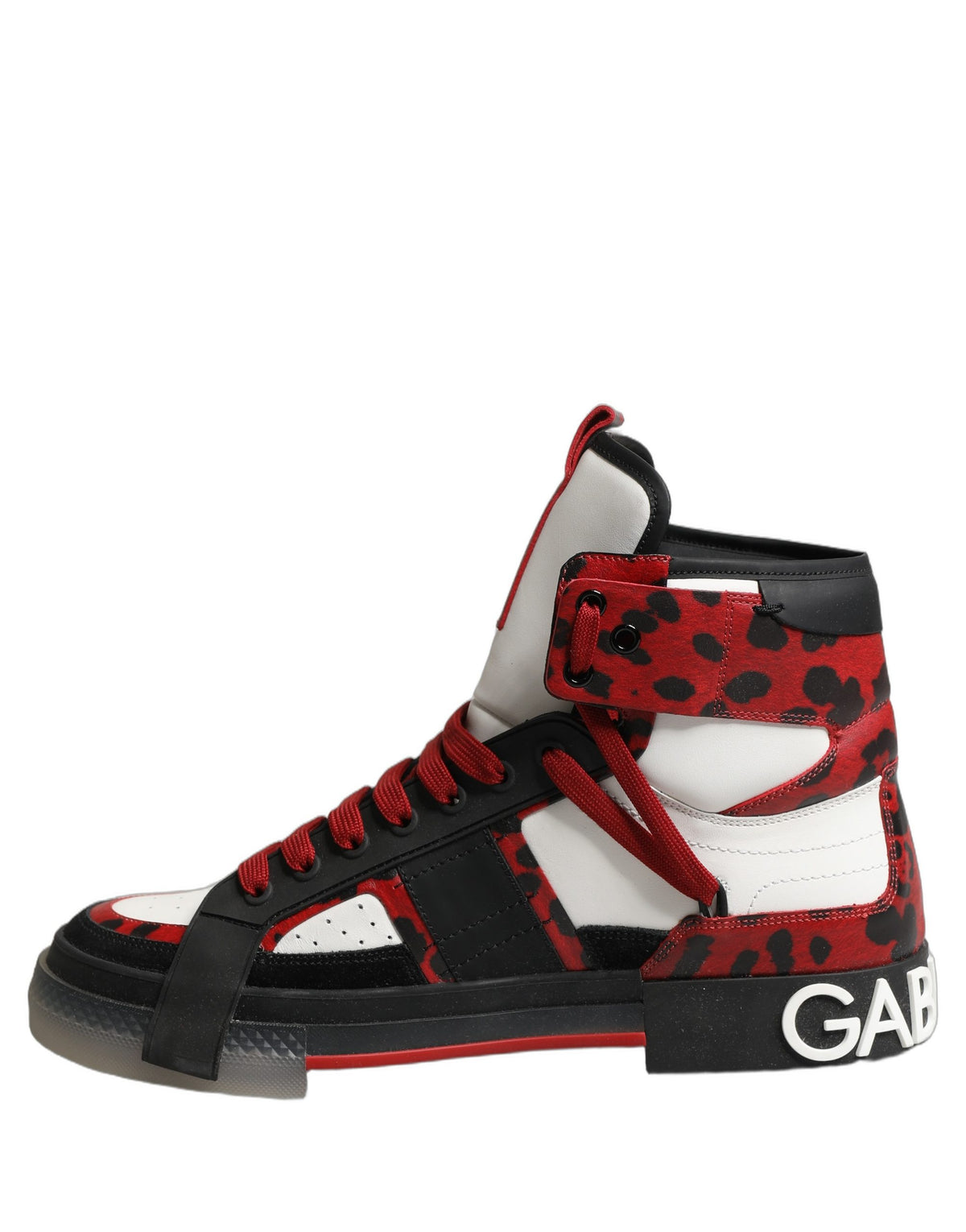 Dolce & Gabbana Multicolor Leather High Top Sneakers Shoes