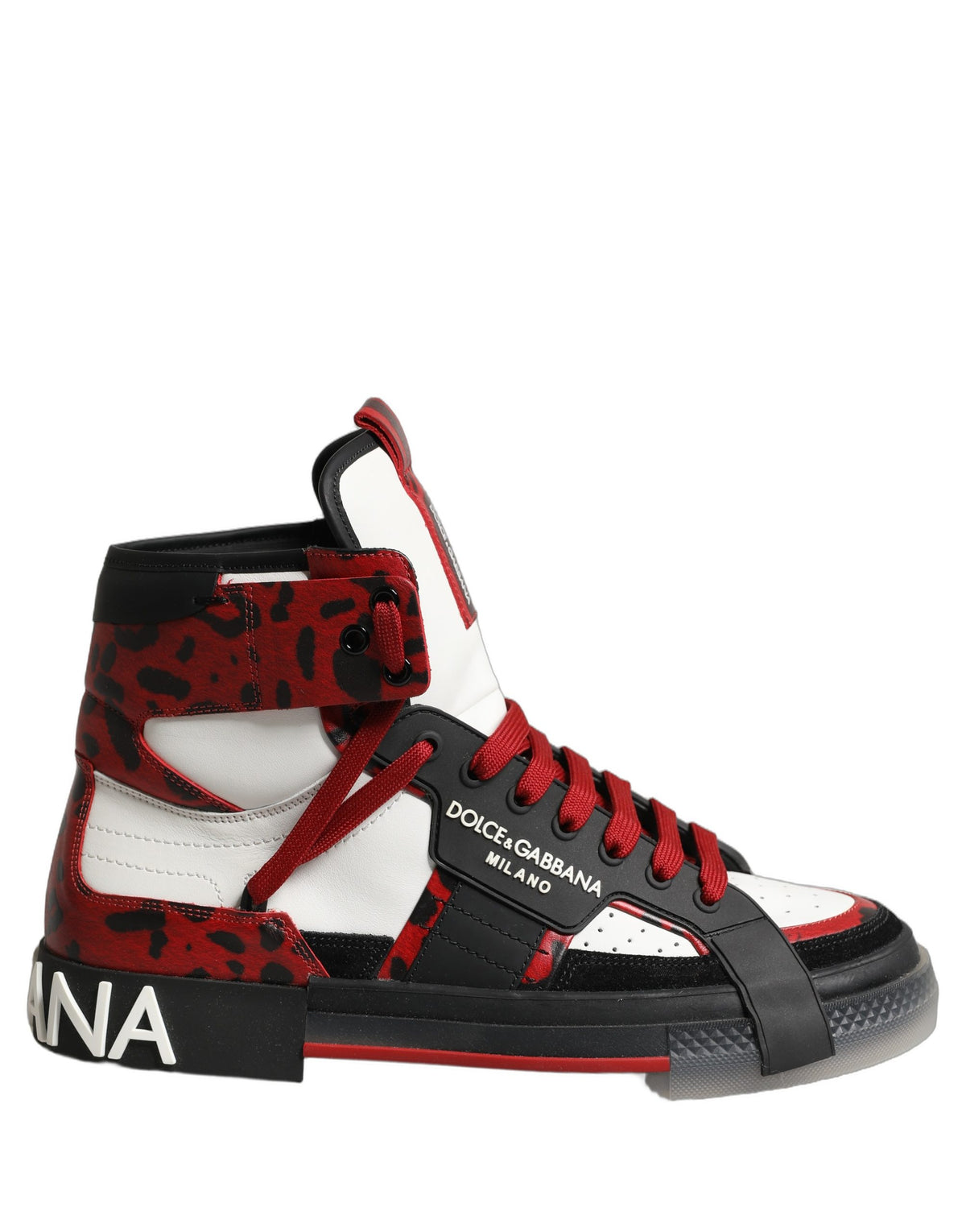 Dolce & Gabbana Multicolor Leather High Top Sneakers Shoes