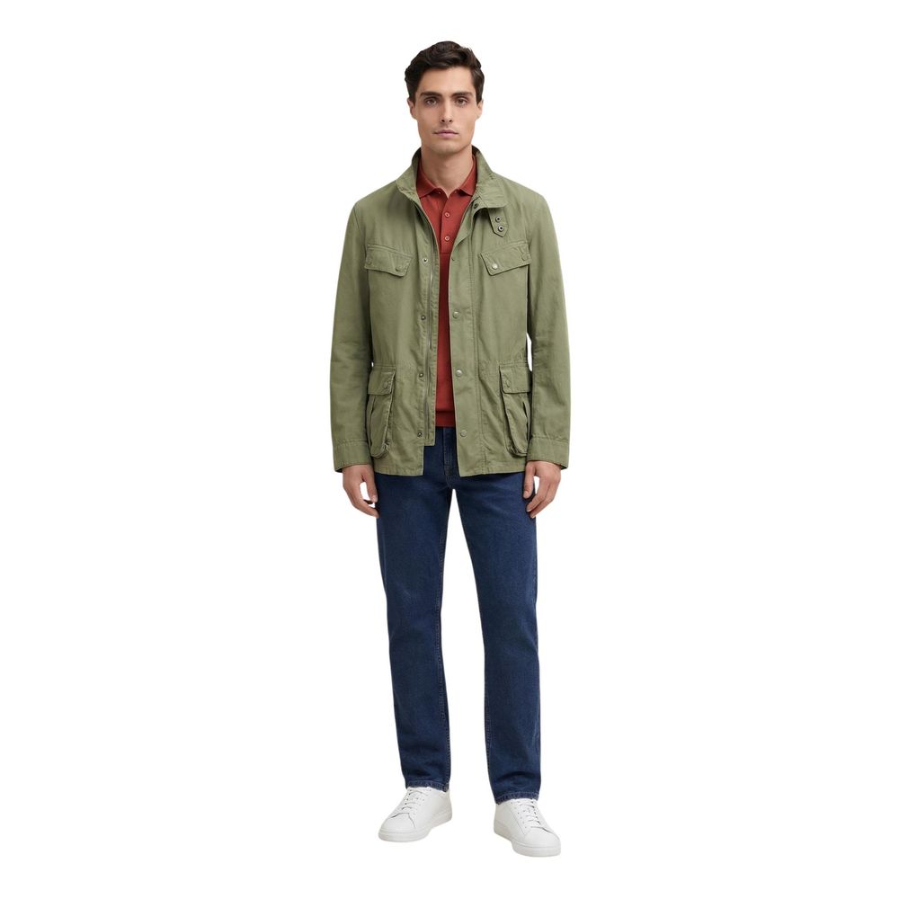 Barbour Green Cotton Full-Length Jacket