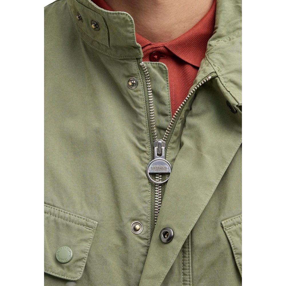 Barbour Green Cotton Full-Length Jacket