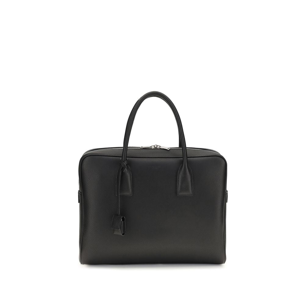 Saint Laurent Black Calf Leather Bos Taurus Handbag
