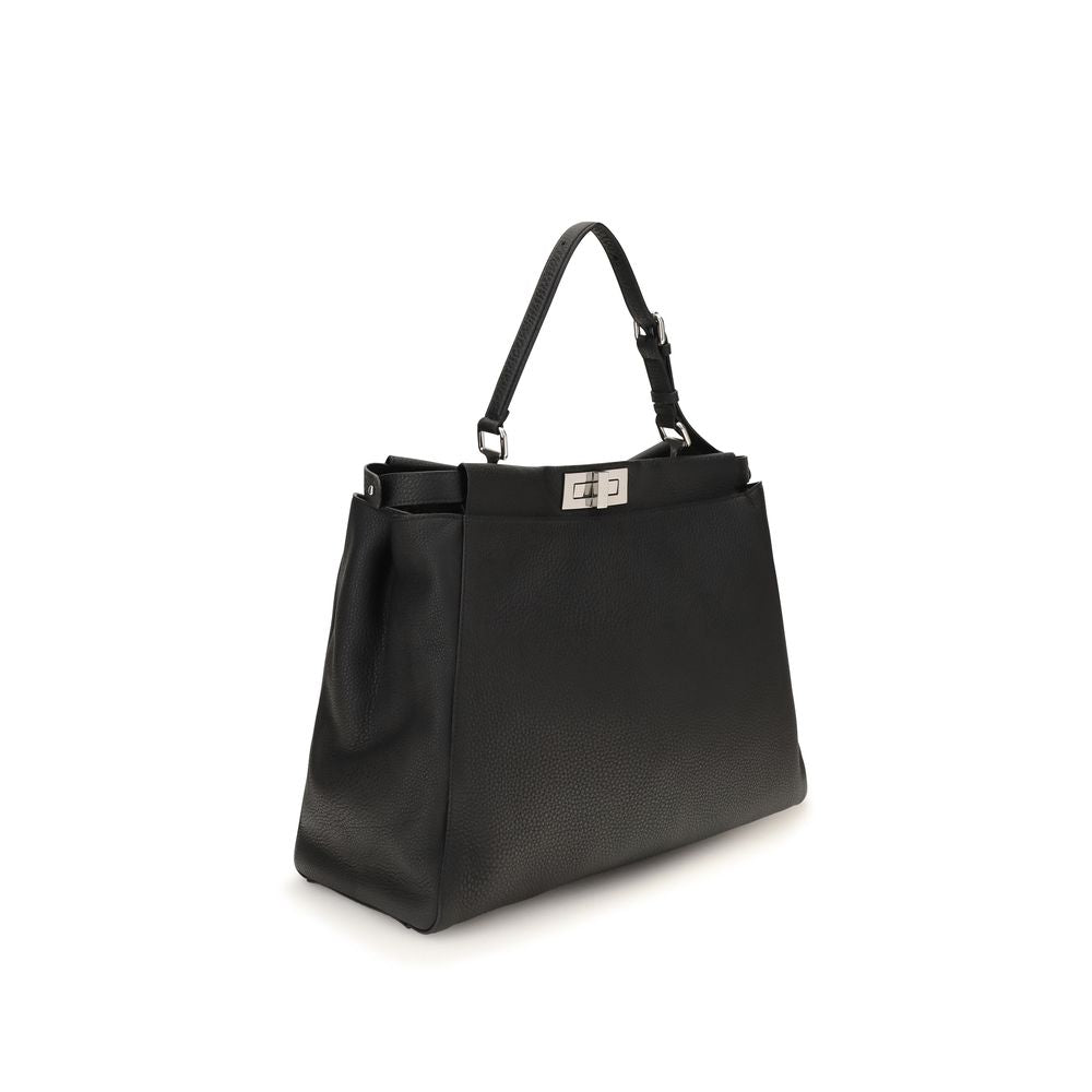Fendi Black Calf Leather Bos Taurus Shoulder Bag