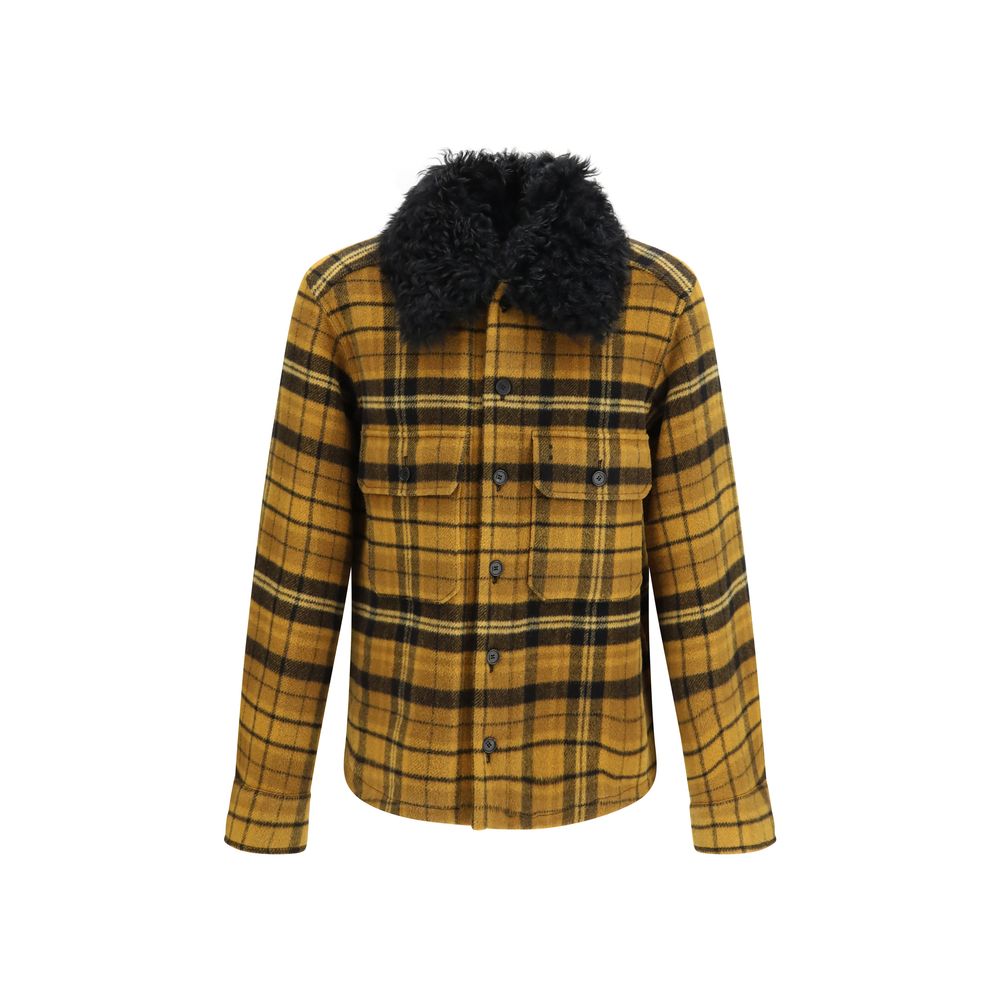 Fendi Multicolor Wool Oves Aries Full-Length Jacket