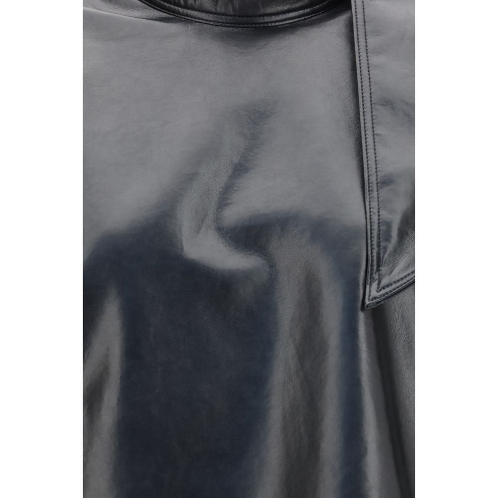Agolde Black Recycled Leather Shirt