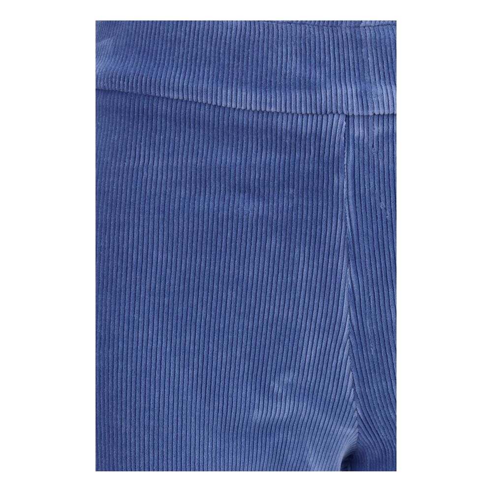 Avenue Montaigne Blue Cotton Flared Pants