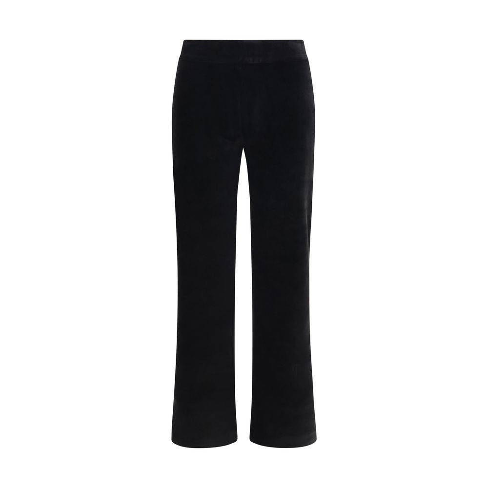 Avenue Montaigne Black Cotton Flared Pants