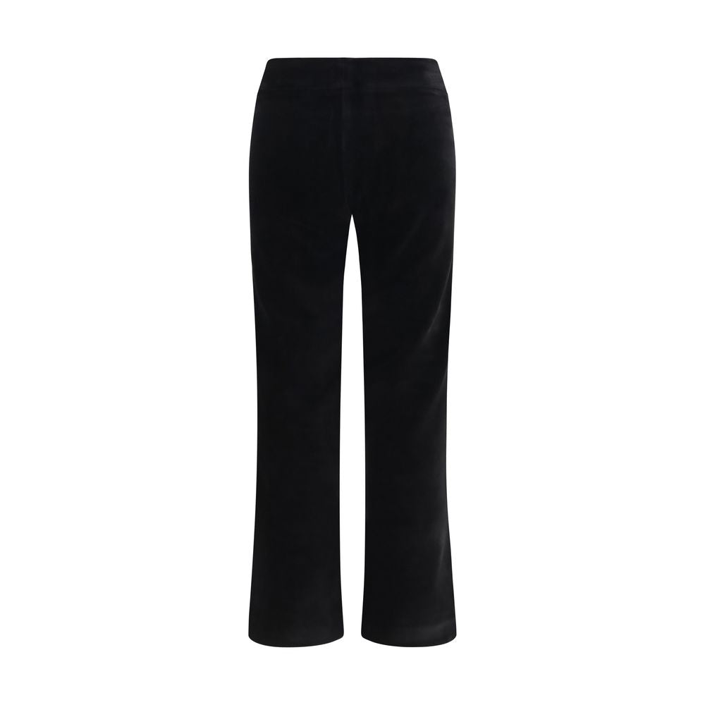 Avenue Montaigne Black Cotton Flared Pants