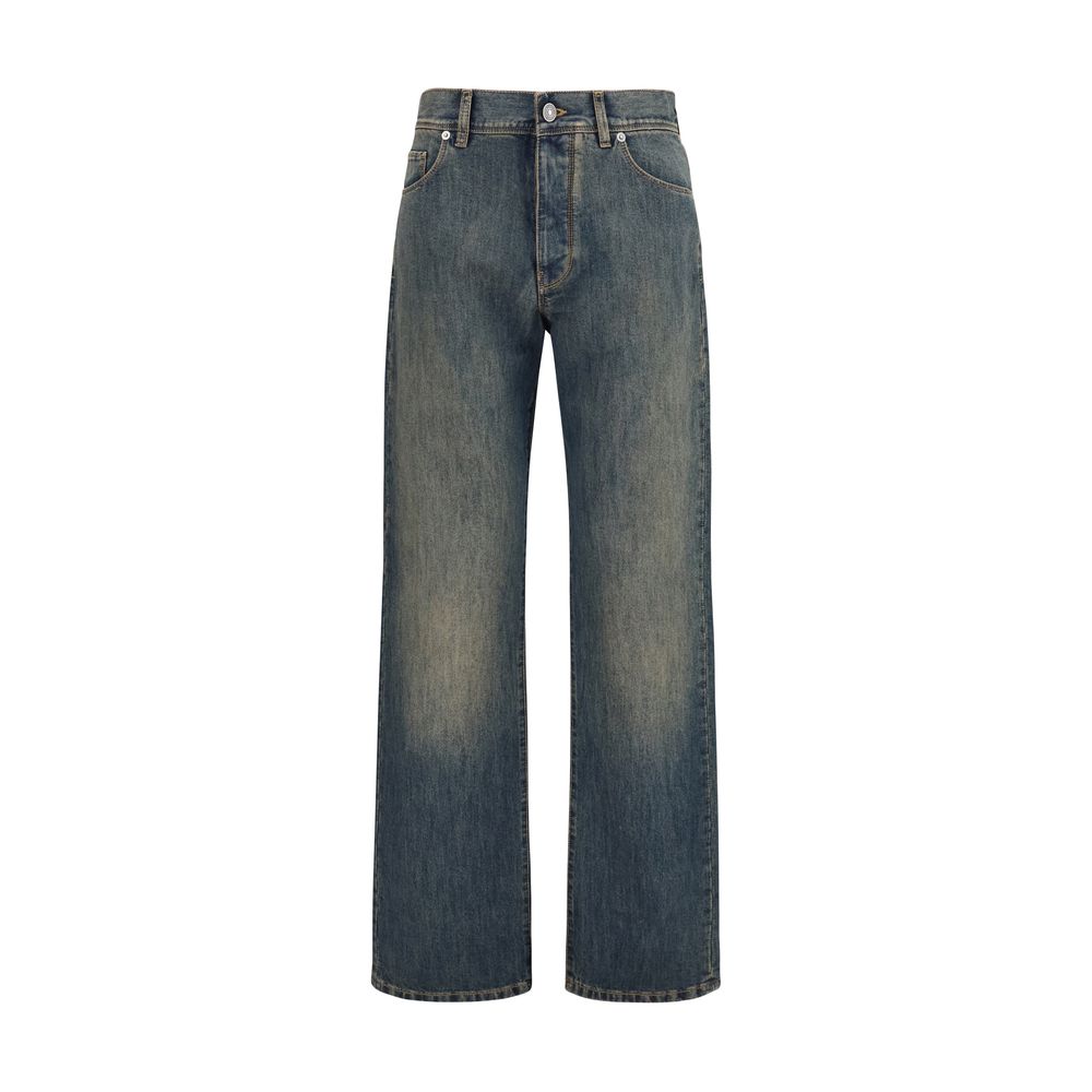Fendi Blue Cotton Jeans Denim